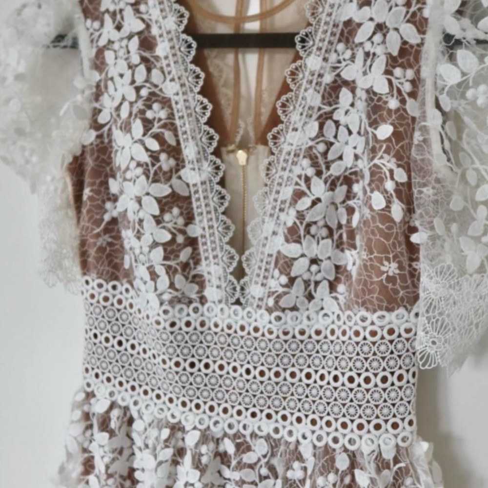 Bronx And Banco Megan Mini Dress In White, Size Xs - Like New View 6